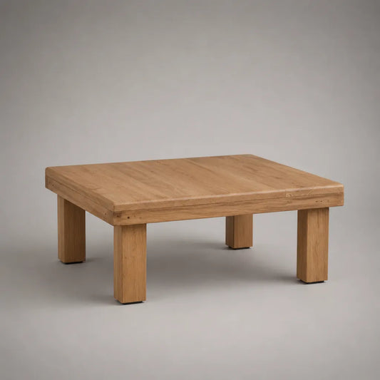 Tavolo quadrato in rovere marrone chiaro, 90 × 90 × 40 cm